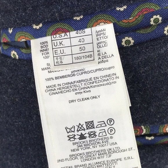 Brooks Brothers Fitzgerald Suit Jacket Men’s 40S N - Picture 7 of 8